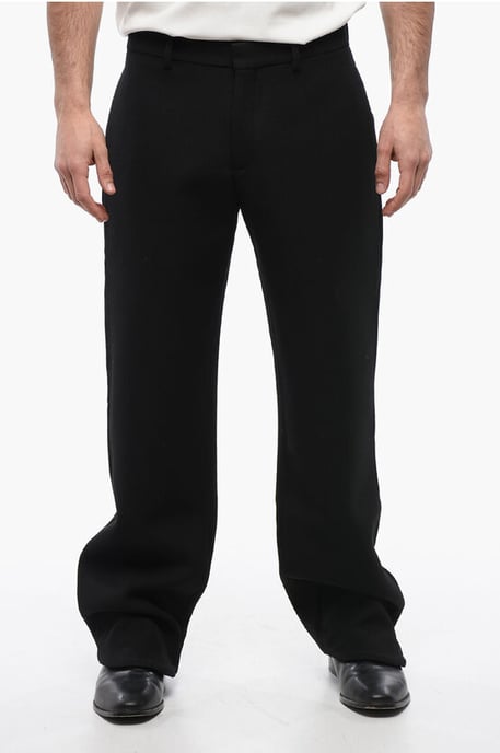 Wollen rechte broek in zwart - Image 1