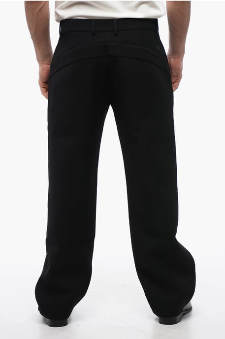 Wollen rechte broek in zwart - Image 2