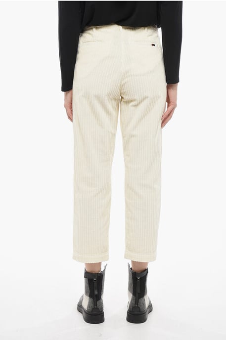 Corduroy broek met wijde pijpen in het wit - Image 2