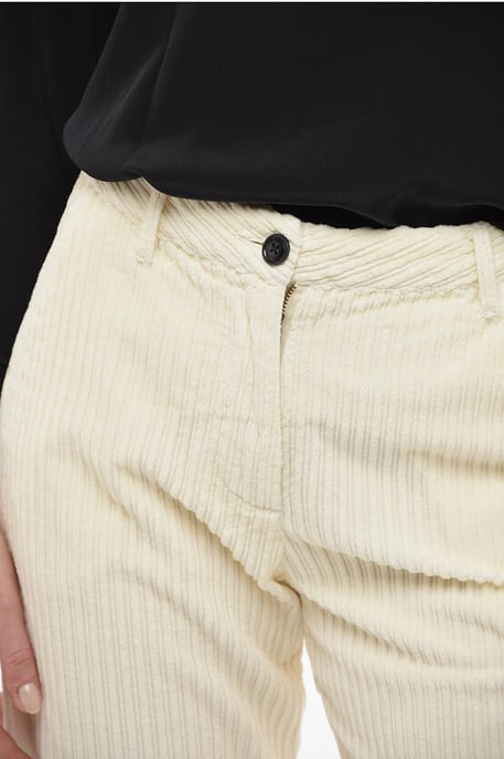 Corduroy broek met wijde pijpen in het wit - Image 3