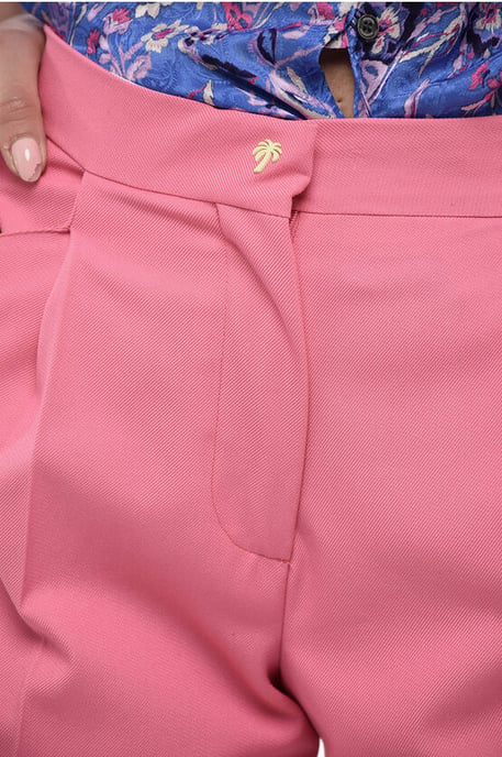Geplooide MIAMI Wide-Fit Broek in Roze - Image 3
