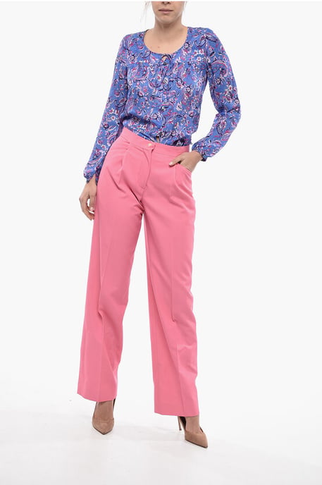 Geplooide MIAMI Wide-Fit Broek in Roze - Image 4