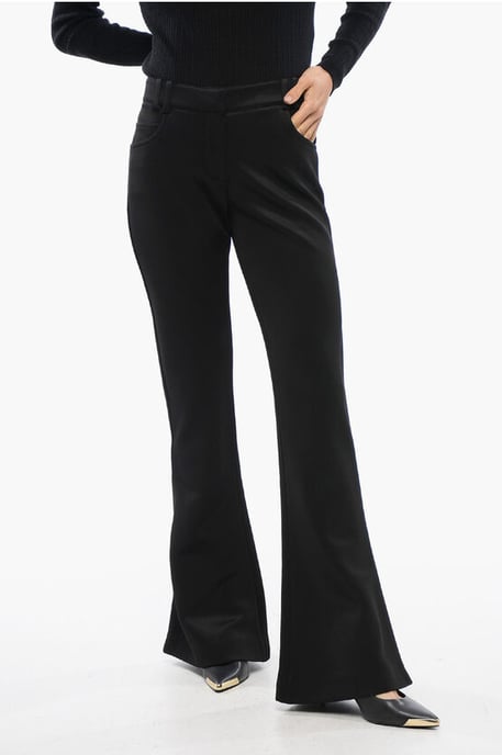 Flared-fit broek in zwart - Image 1