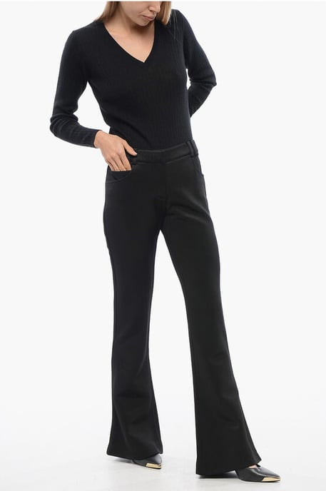 Flared-fit broek in zwart - Image 3