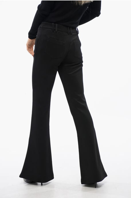 Flared-fit broek in zwart - Image 4