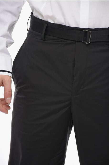 Losse ANDO-broek met industriële riem in zwart - Image 3