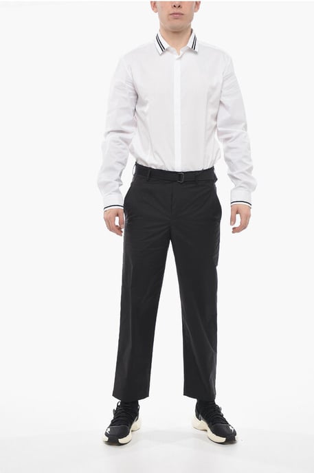 Losse ANDO-broek met industriële riem in zwart - Image 4