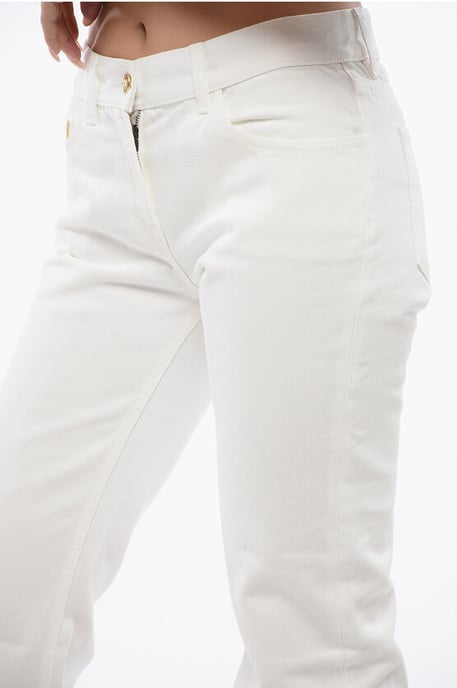 Straight Fit Jeans met geborduurd logo in wit - Image 3