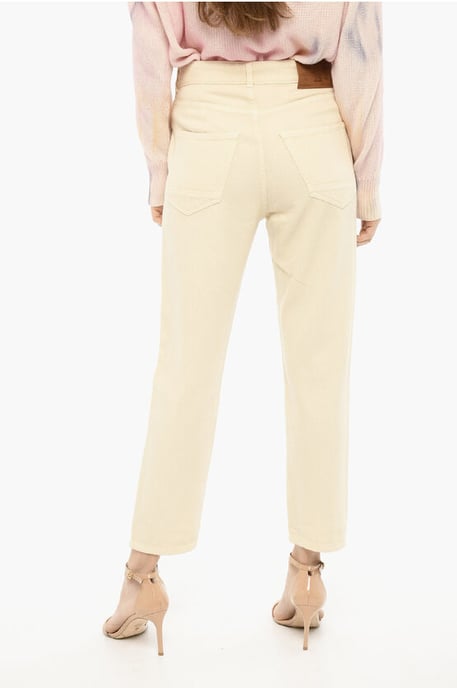 5-pocket katoenen keperbroek in beige - Image 2