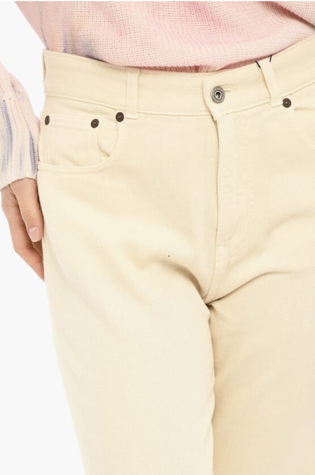 5-pocket katoenen keperbroek in beige - Image 3