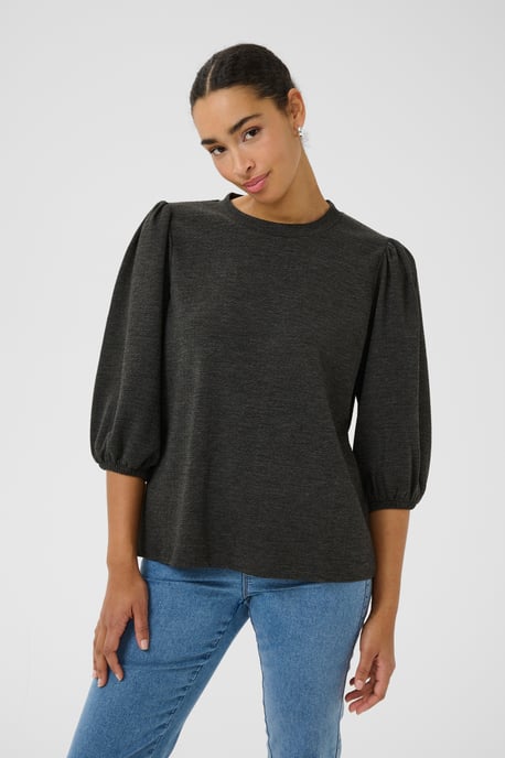 T-shirt met lange mouwen Regular fit black - Image 5