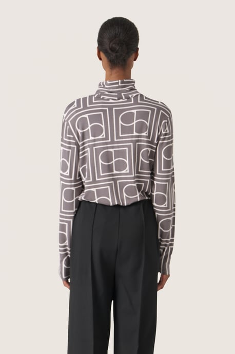 T-shirt met lange mouwen Regular fit dark grey - Image 3