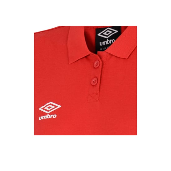 Umbro Dames/Dames Club Essential Poloshirt (Vermiljoen/Wit) - Image 3