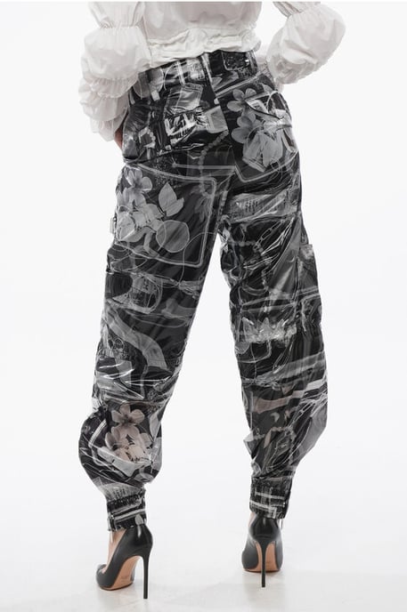 Bedrukte XRAY NY Cargo-broek in zwart - Image 2