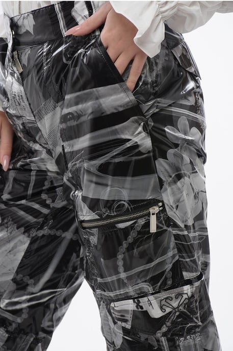 Bedrukte XRAY NY Cargo-broek in zwart - Image 3