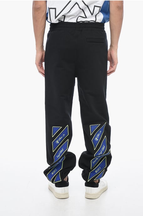 Geborduurde VARS-joggingbroek met patchwork in zwart - Image 2
