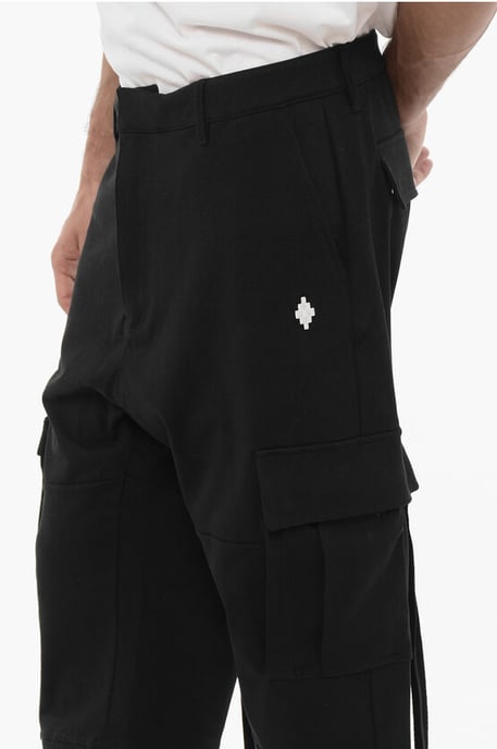Effen cargo-joggingbroek met contrasterend borduurwerk in zwart - Image 2