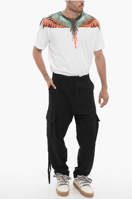 Effen cargo-joggingbroek met contrasterend borduurwerk in zwart - Image 3