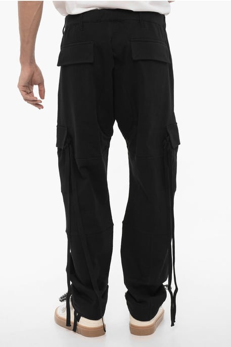 Effen cargo-joggingbroek met contrasterend borduurwerk in zwart - Image 4