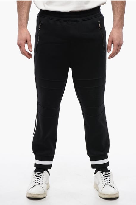 Low Rise MODERNIST joggingbroek met bikerdetail in zwart - Image 1