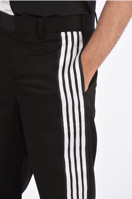 Lage taille broek met piping in zwart - Image 3