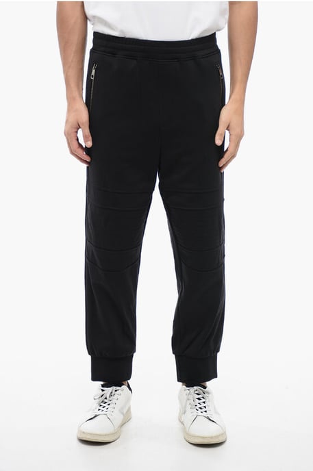 MODERNIST Biker-joggingbroek van katoenmix met ritszakken in zwart - Image 1