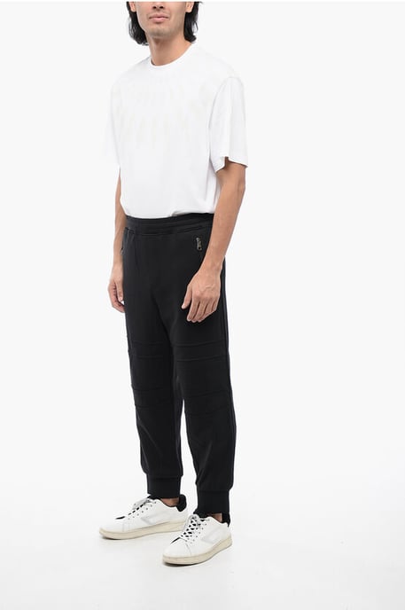MODERNIST Biker-joggingbroek van katoenmix met ritszakken in zwart - Image 3