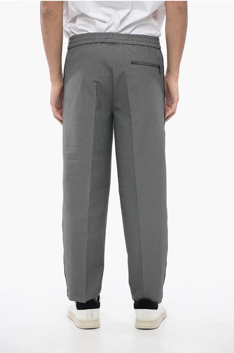 LOUIS-broek van stretchstof met elastische tailleband in grijs - Image 2