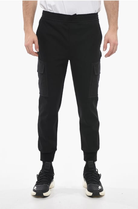 Skinny cargo-joggingbroek met lage taille in zwart - Image 1