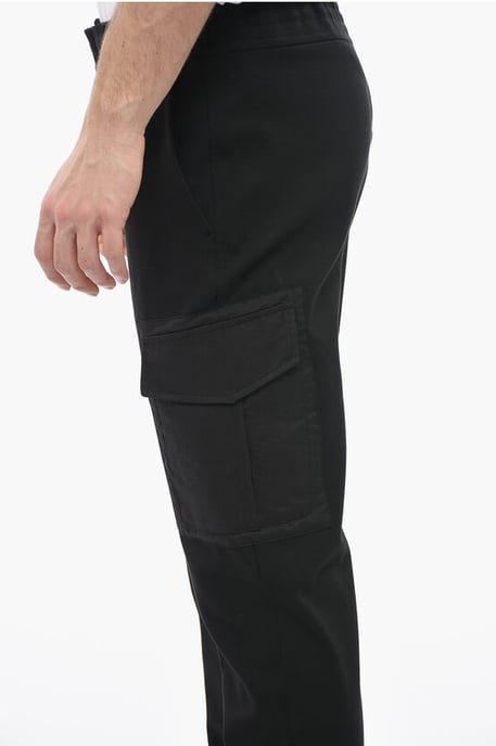 Skinny cargo-joggingbroek met lage taille in zwart - Image 3