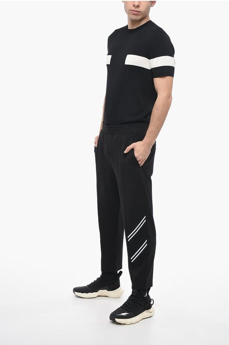 Enkel geplooide slim fit REM + VARSITY joggingbroek - Image 4