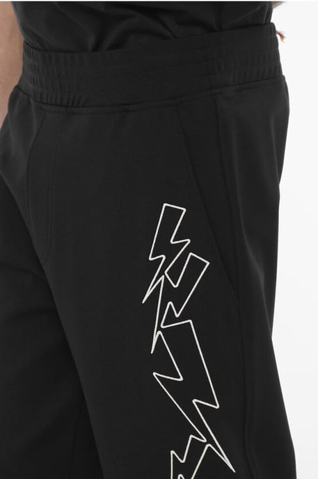 Skinny Fit BOLTS Joggingbroek met Contrasterend Borduurwerk in Zwart - Image 3