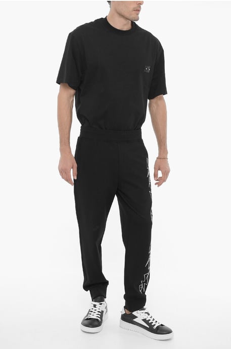 Skinny Fit BOLTS Joggingbroek met Contrasterend Borduurwerk in Zwart - Image 4