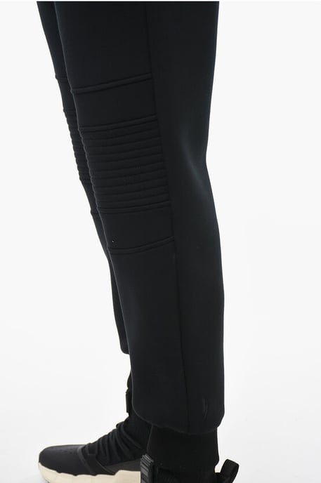 Neopreen Skinny Fit Biker Joggingbroek in Zwart - Image 3