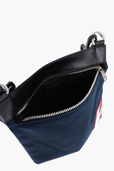 Nylon Sacoche met afneembare schouderband in blauw - Image 4