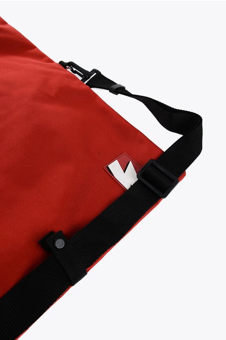 Nylon maxi-tas met afneembare schouderband in rood - Image 2