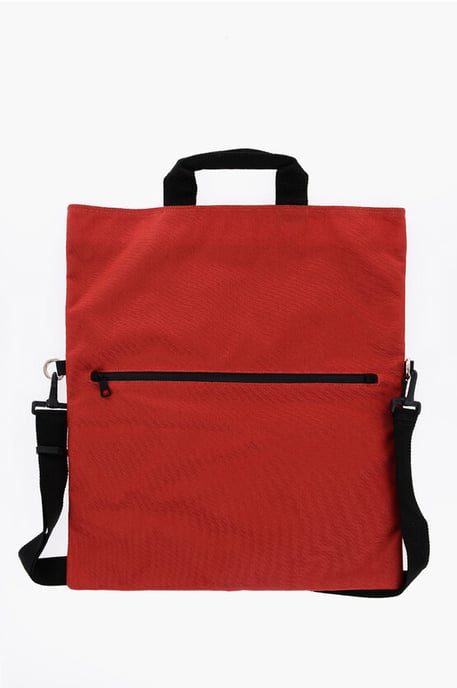 Nylon maxi-tas met afneembare schouderband in rood - Image 3