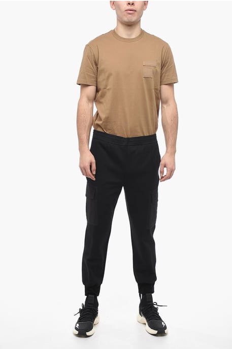 Skinny cargobroek met lage taille en trekkoord in de taille in zwart - Image 4