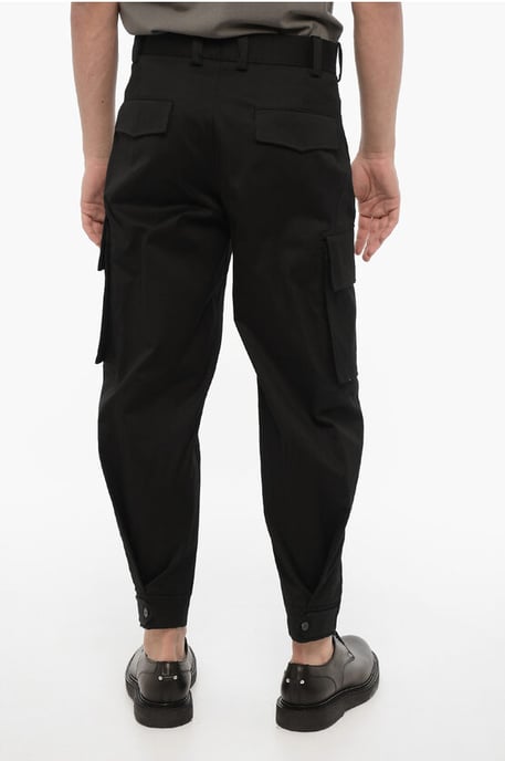 Losse FIREMAN Cargo-broek met enkelknoop in zwart - Image 2