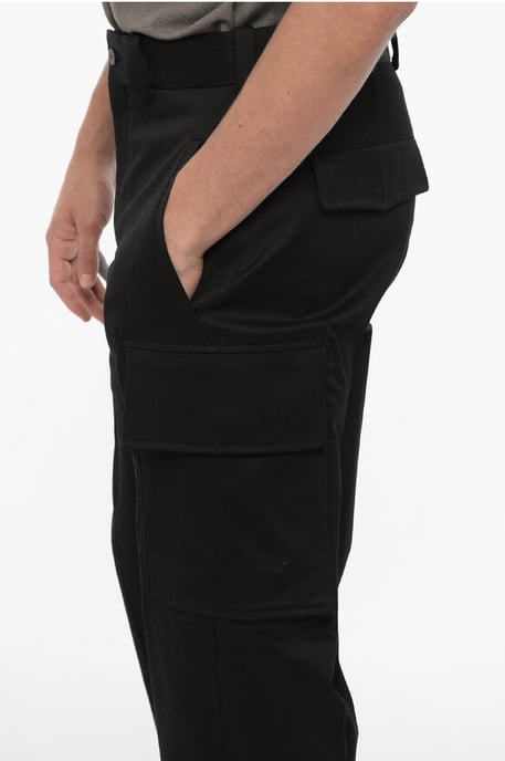 Losse FIREMAN Cargo-broek met enkelknoop in zwart - Image 3