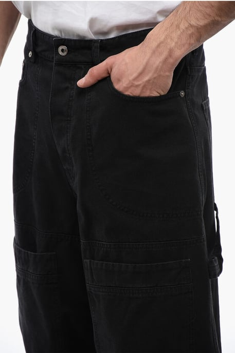 Relaxed Fit GARMDYED CARPENTER Cargo Denims 32 cm in zwart - Image 3