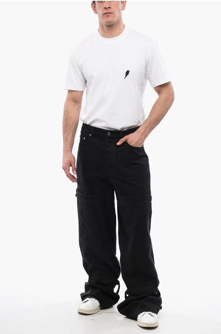 Relaxed Fit GARMDYED CARPENTER Cargo Denims 32 cm in zwart - Image 4