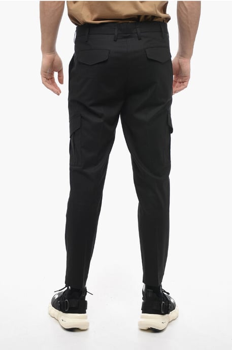 Verborgen sluiting NATE Skinny Fit Cargo-broek in zwart - Image 2
