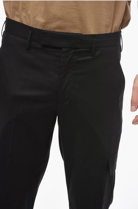 Verborgen sluiting NATE Skinny Fit Cargo-broek in zwart - Image 3