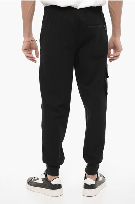 Skinny Fit Cargo-broek met trekkoord in de taille in zwart - Image 2