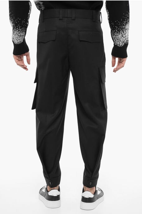 Losse FIREMAN Cargo-broek met enkelknoop in zwart - Image 2