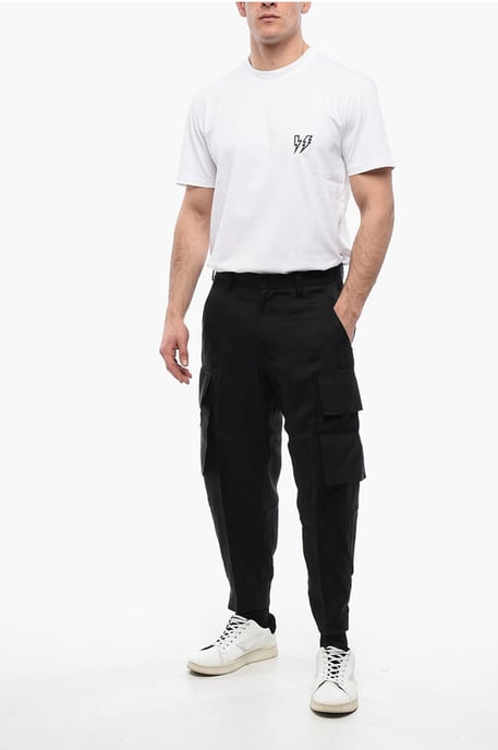 Zijden mix FIREMAN Cargo broek in zwart - Image 4
