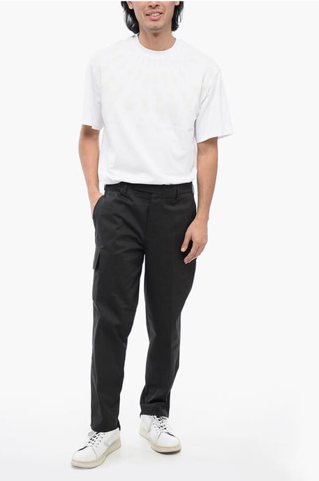 NATE Cargo-broek van katoenmix in zwart - Image 4