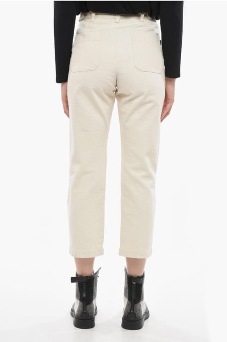 Cropped rechte jeans in wit - Image 2