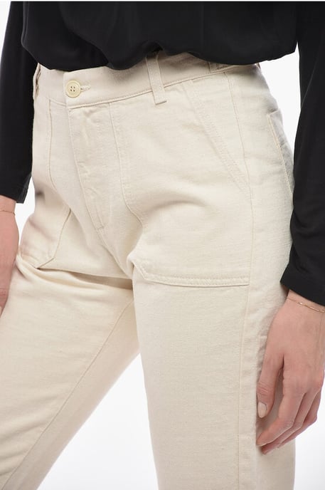 Cropped rechte jeans in wit - Image 3